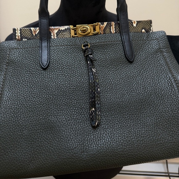 Coach Handbags - Coach 1941 Troupe Carryall 35 In Colorblock With Snakeskin Detail